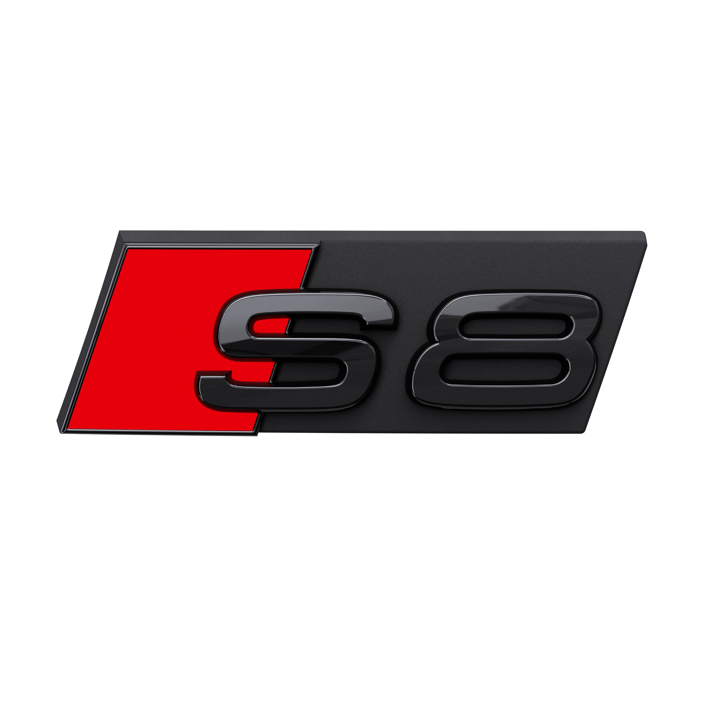 Modellbezeichnung S8 in Schwarz