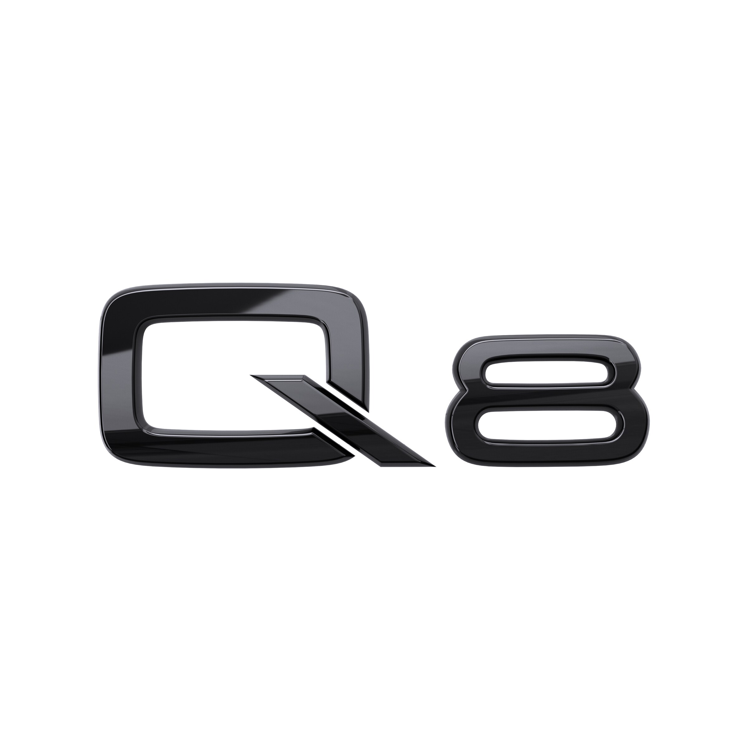 Modellbezeichnung Q8 in Schwarz