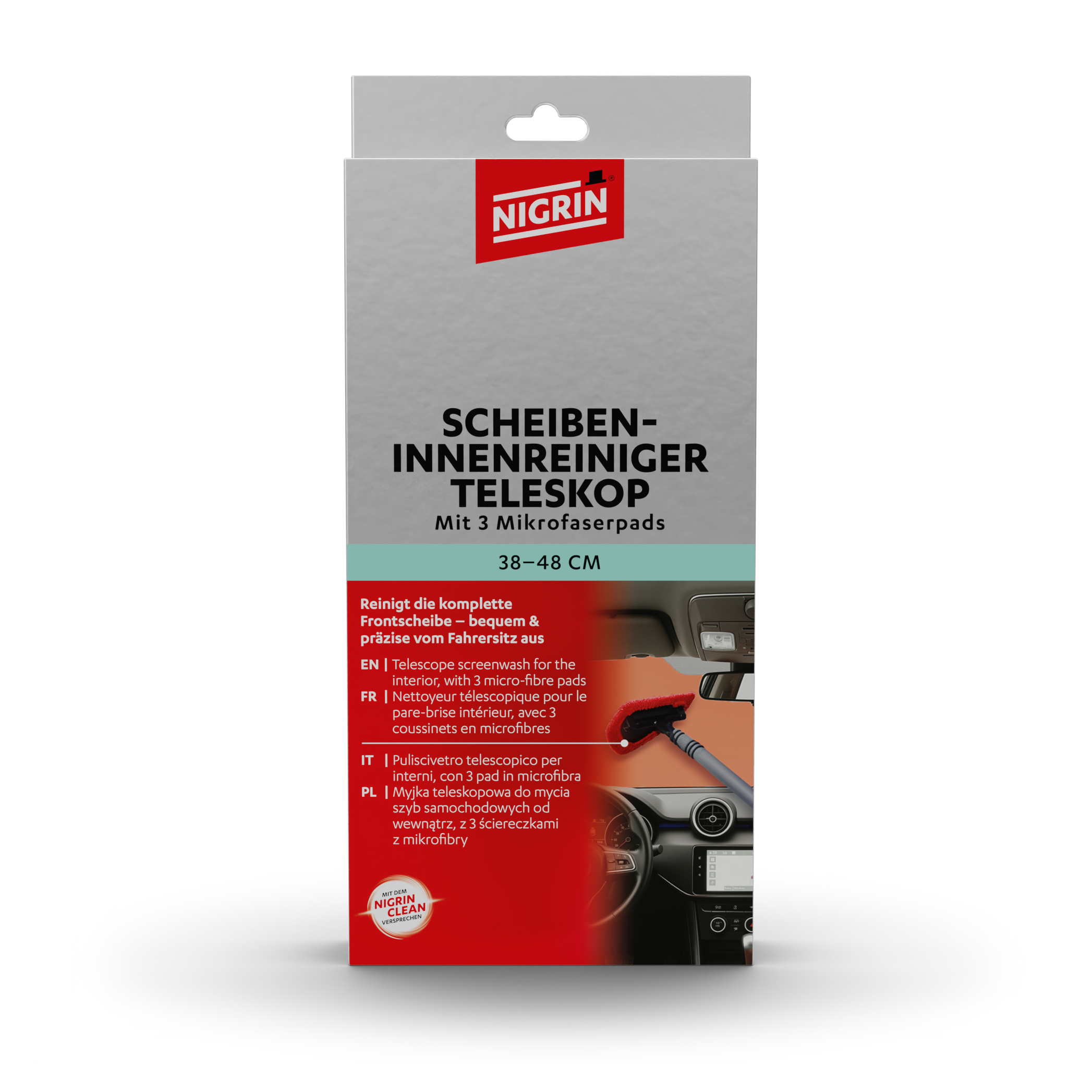 NIGRIN Scheiben-Innenreiniger Teleskop