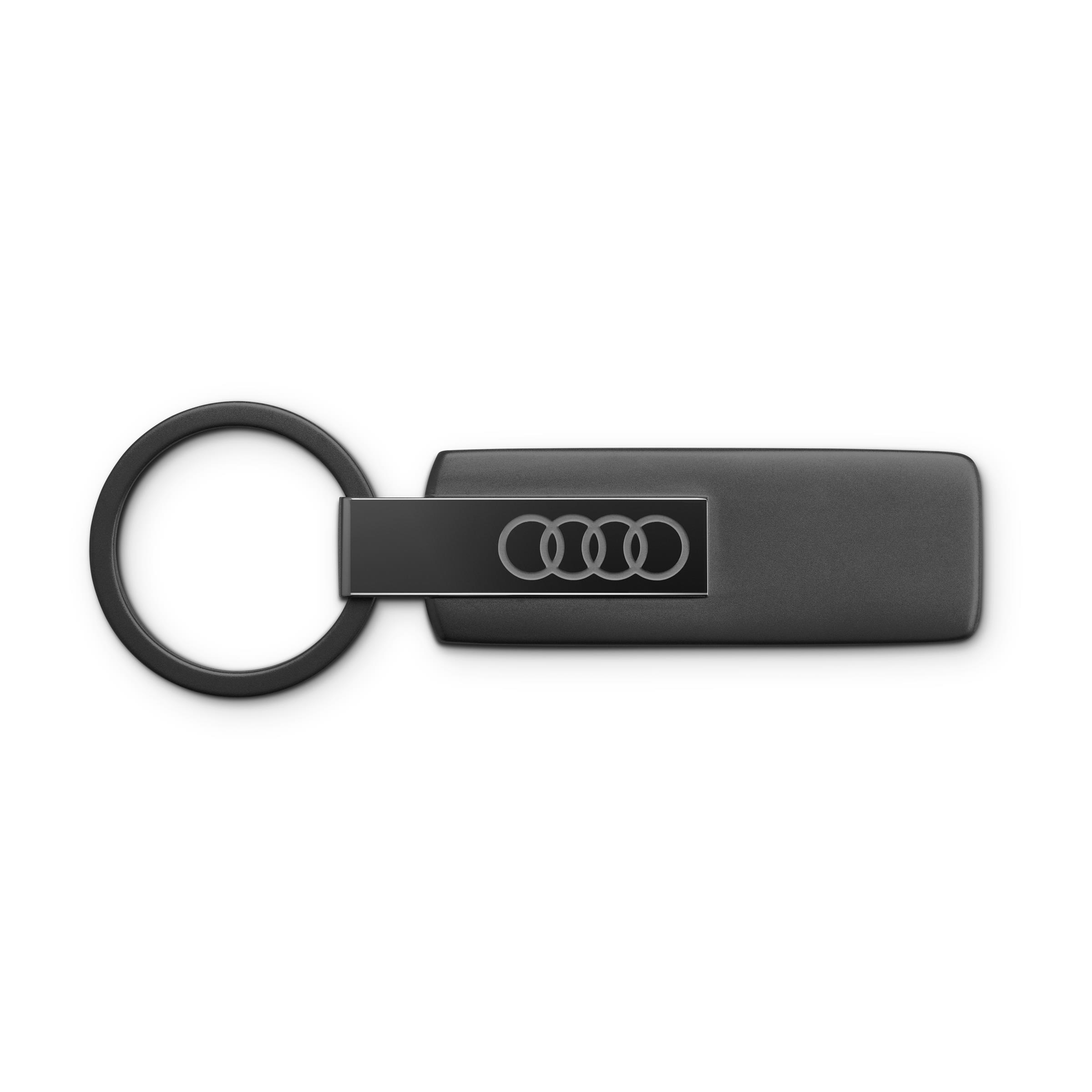 Audi Schlüsselanhänger Edelstahl, schwarz