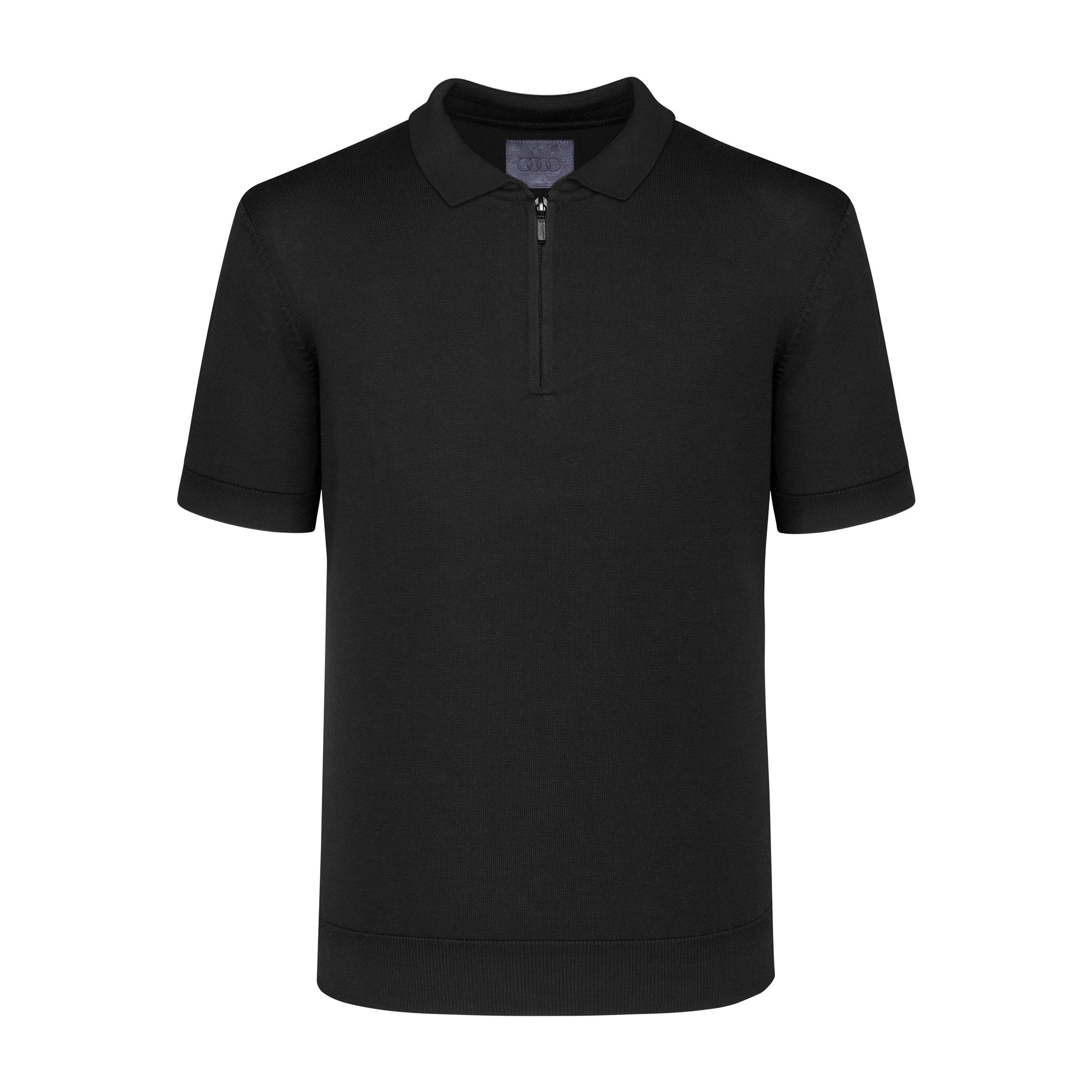 Audi Tec-Strickshirt, Herren, schwarz