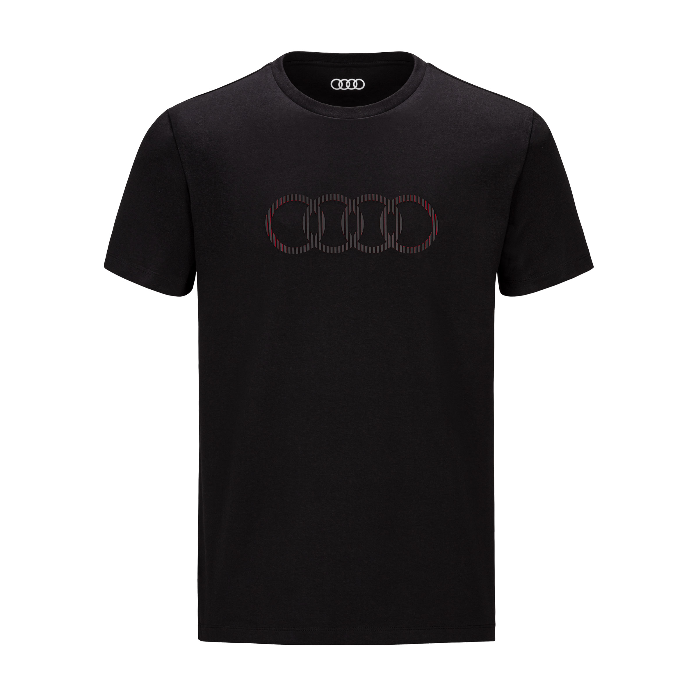 Audi T-Shirt Ringe, Herren, schwarz