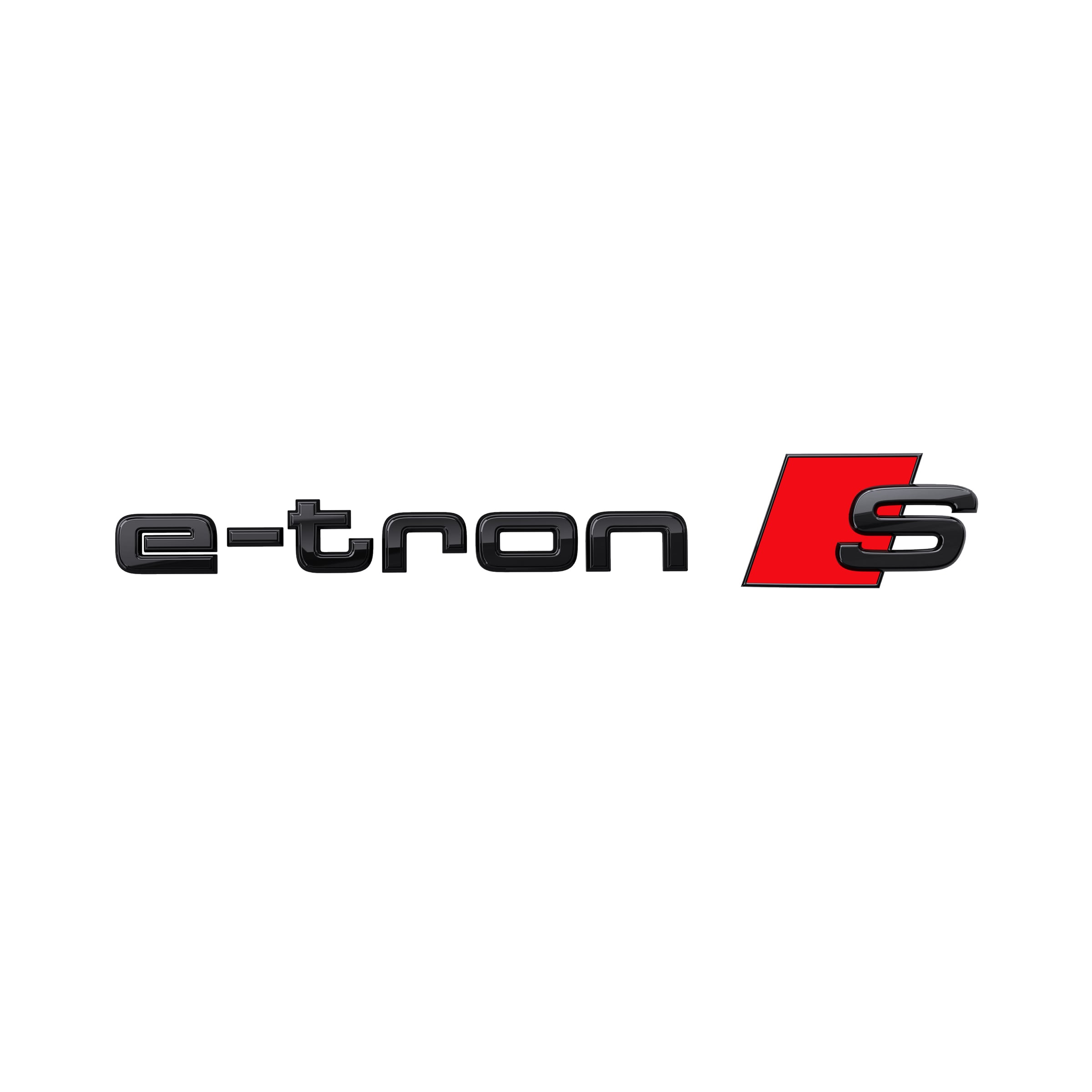 Modellbezeichnung e-tron S in Schwarz Modellbezeichnung e-tron S in Schwarz