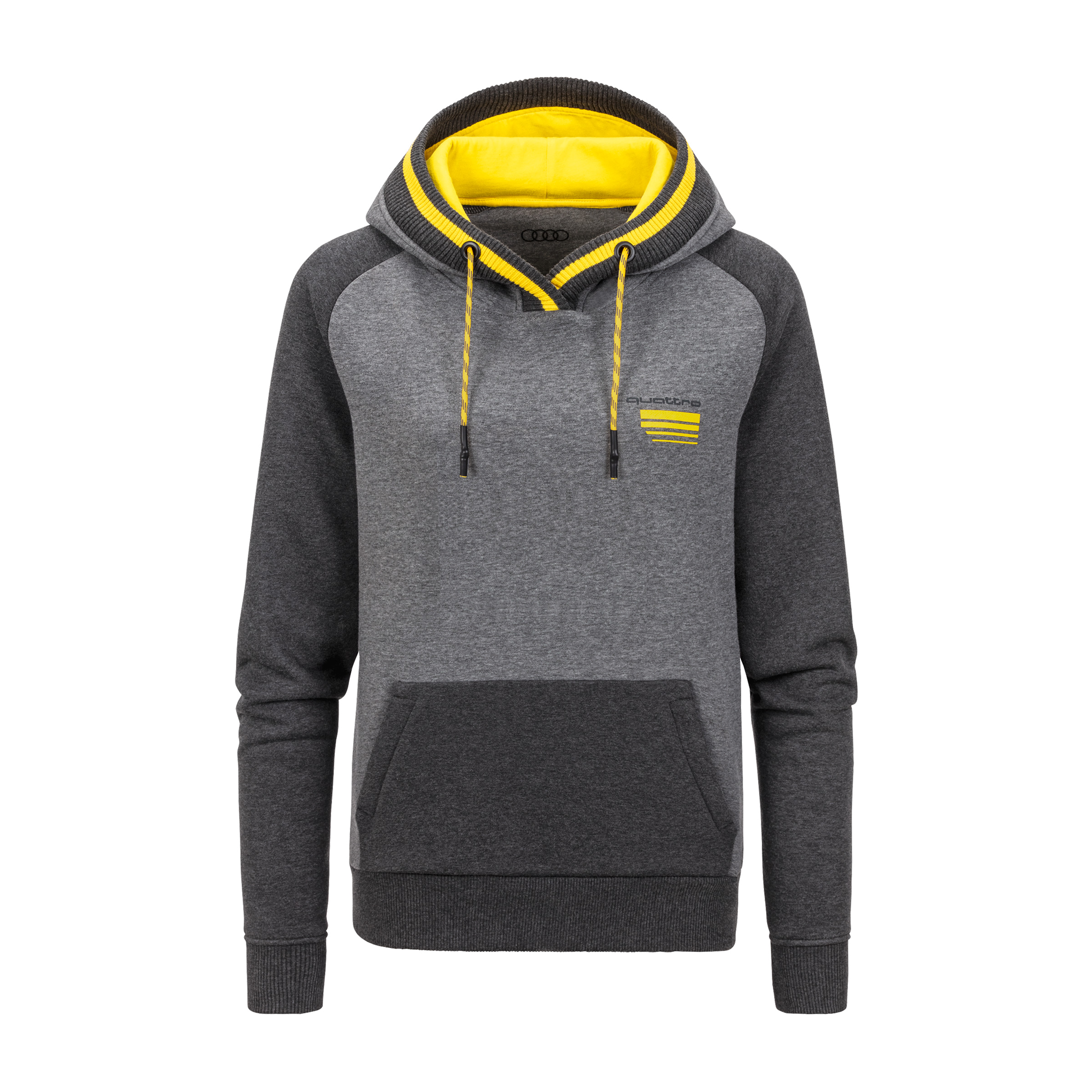 quattro Hoodie, Damen, grau