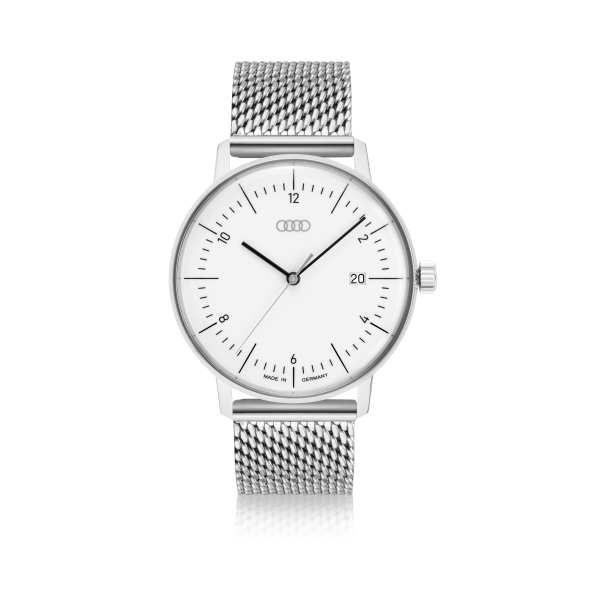 Audi Uhr, silber/weiß Audi Uhr, silber/weiß