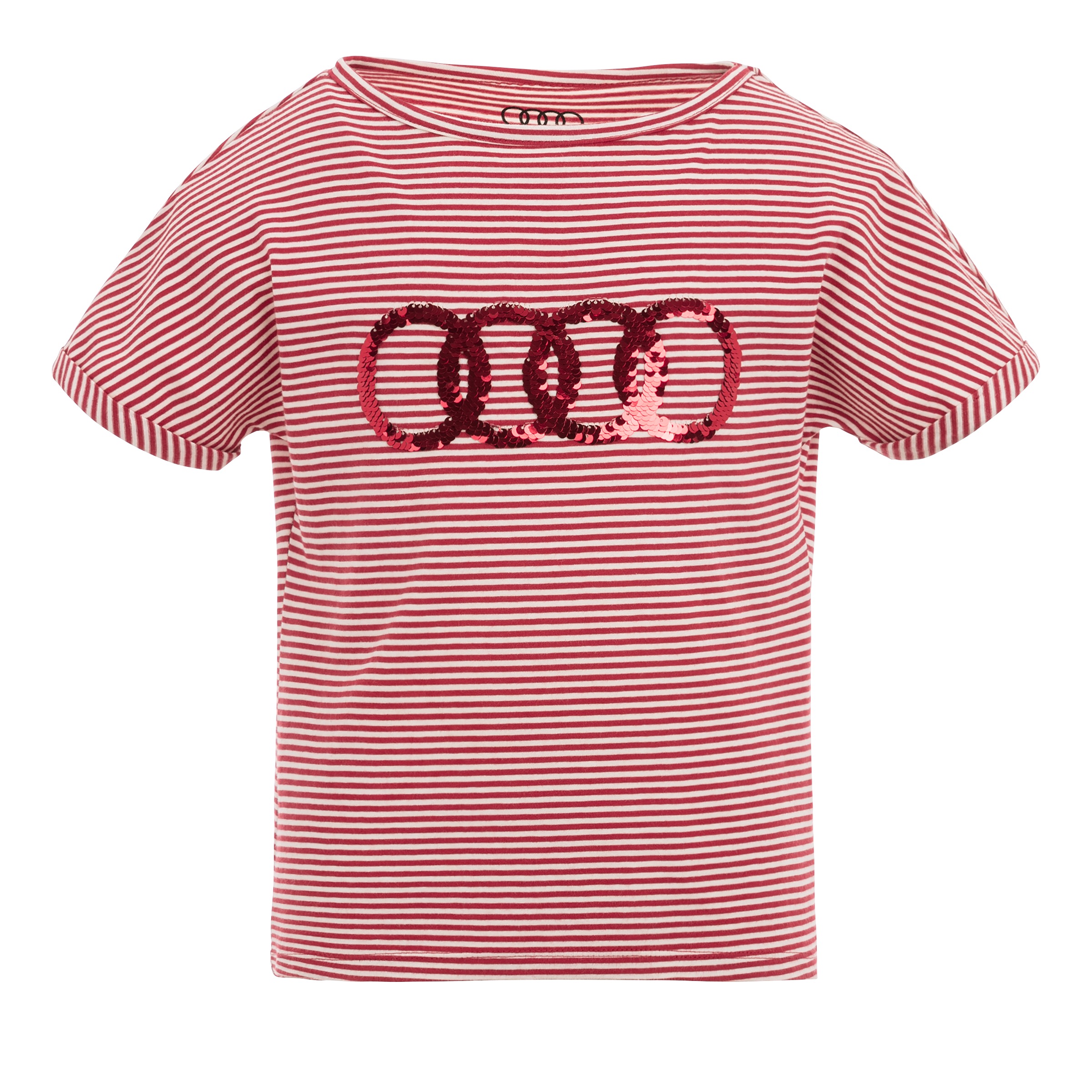Audi Shirt Mädchen, Kinder, rot/weiß