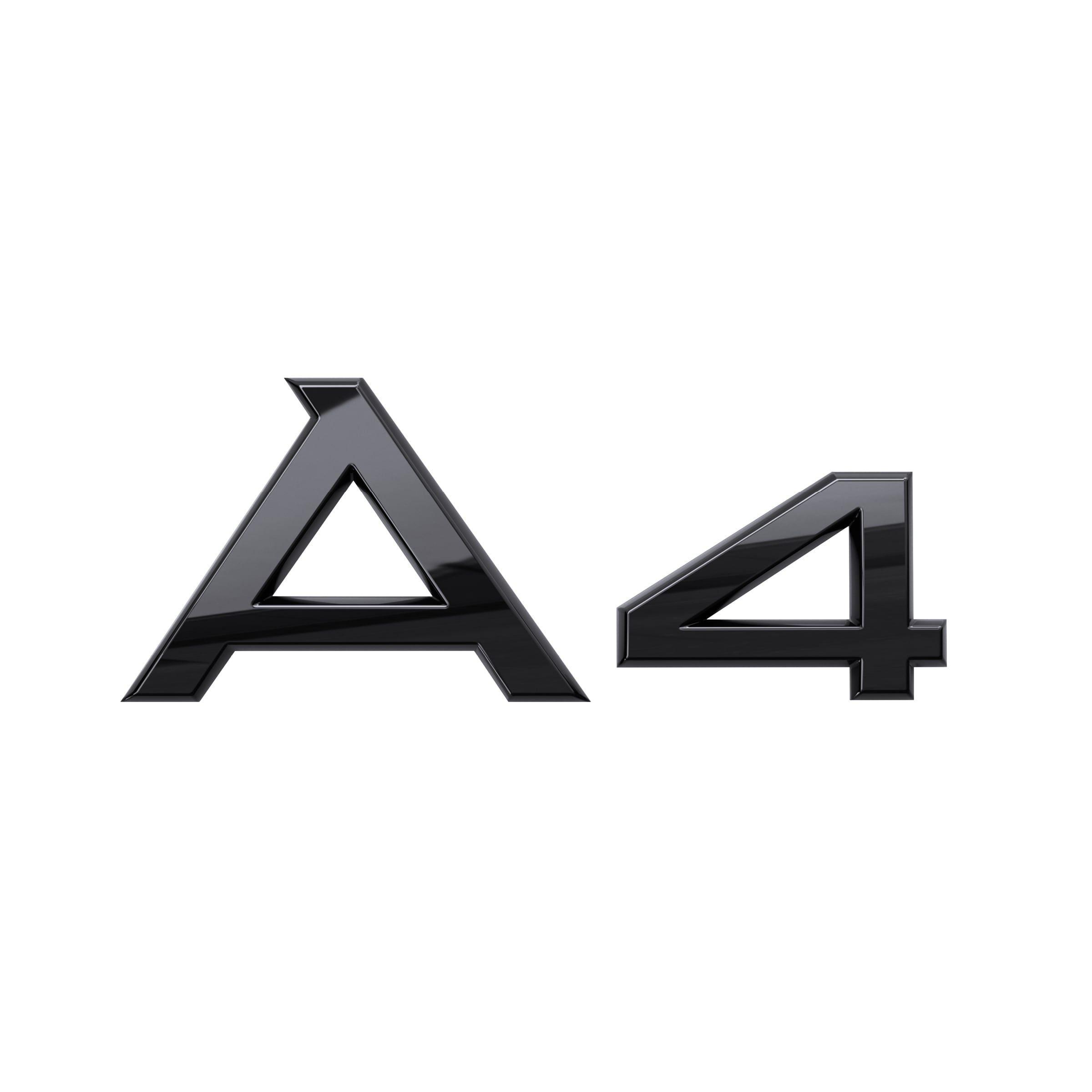 Modellbezeichnung A4 in Schwarz