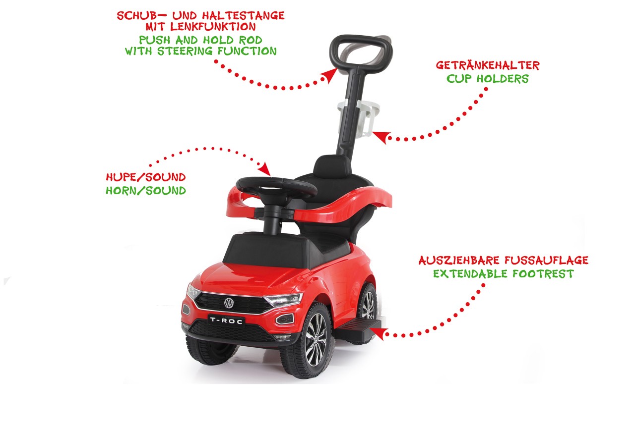 Rutscher VW T-Roc rot 3in1 Rutscher VW T-Roc rot 3in1