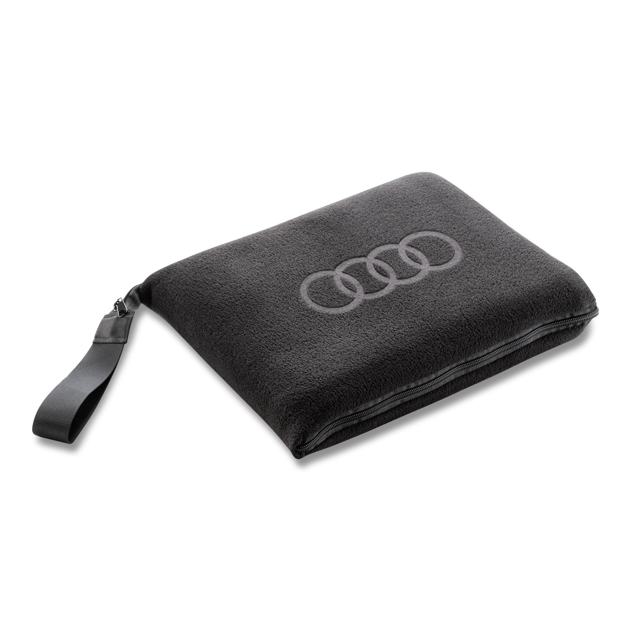 Audi Fleecedecke 2in1, schwarz