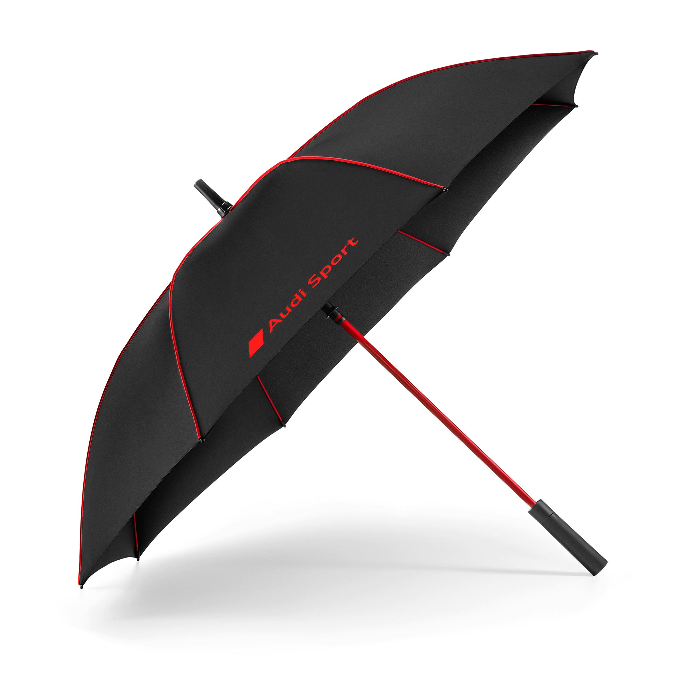 Audi Sport Stockschirm Regenschirm, schwarz/rot, groß