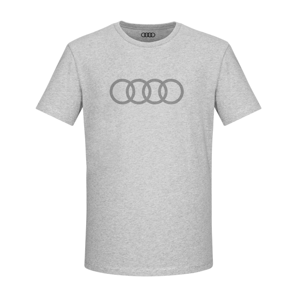 Audi T-Shirt Ringe, Herren, grau Audi T-Shirt Ringe, Herren, grau