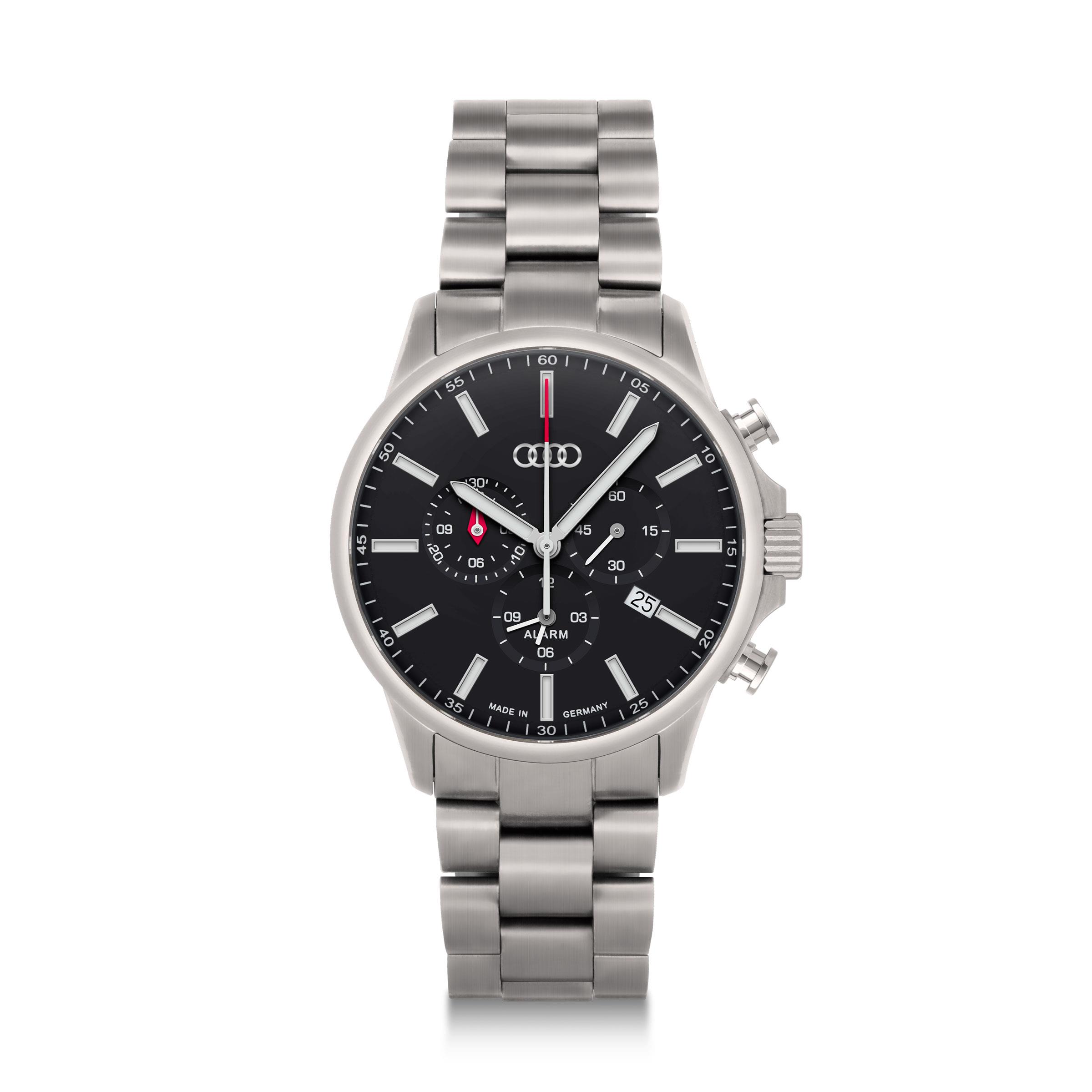 Audi Chronograph Titan, Herren, silber/schwarz Audi Chronograph Titan, Herren, silber/schwarz