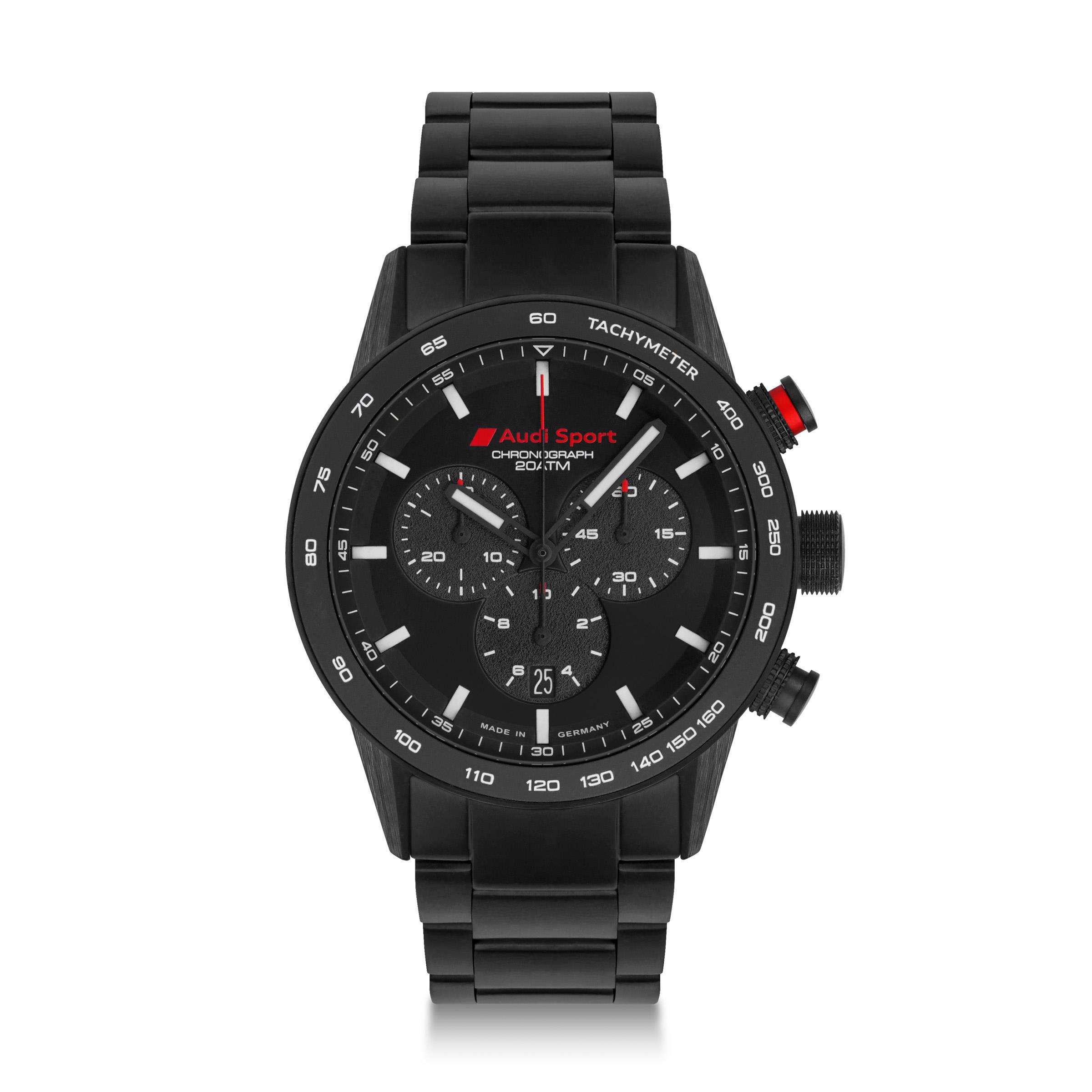 Audi Sport Chronograph, Herren, schwarz