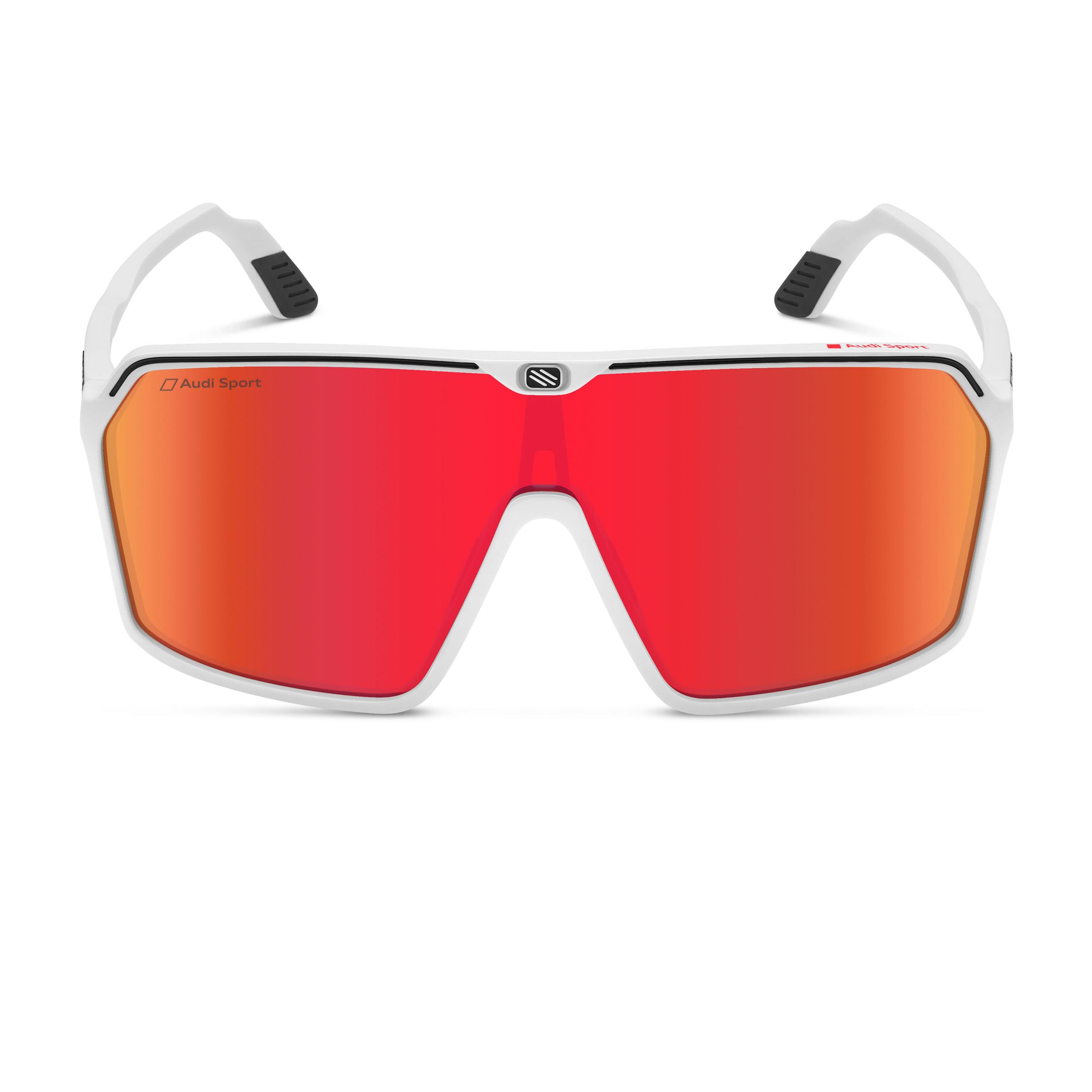 Audi Sport Sonnenbrille verspiegelt, weiß/rot