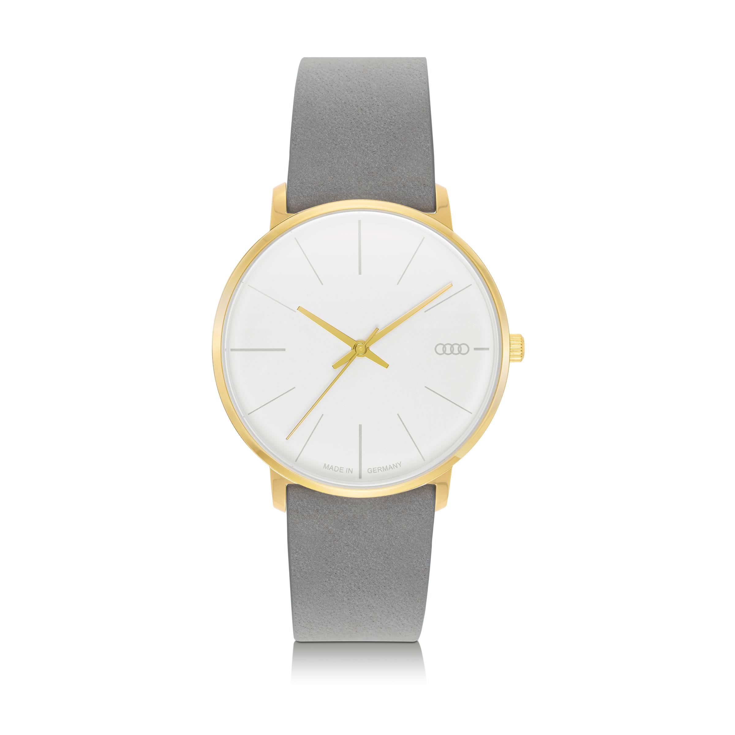 Audi Uhr, Damen, gold/weiß/grau Audi Uhr, Damen, gold/weiß/grau
