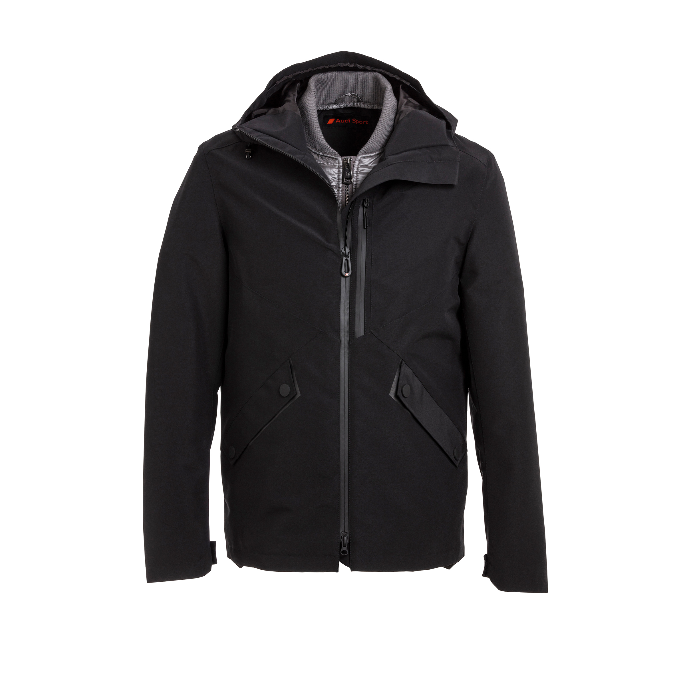 Audi Sport 2 in 1 Jacke, Herren, schwarz