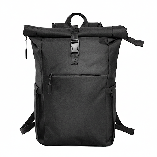 Rollup-Rucksack SIMPLE Schwarz
