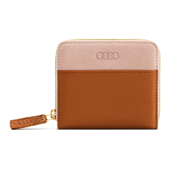 Audi Geldbörse Leder klein, Damen, braun-rosé